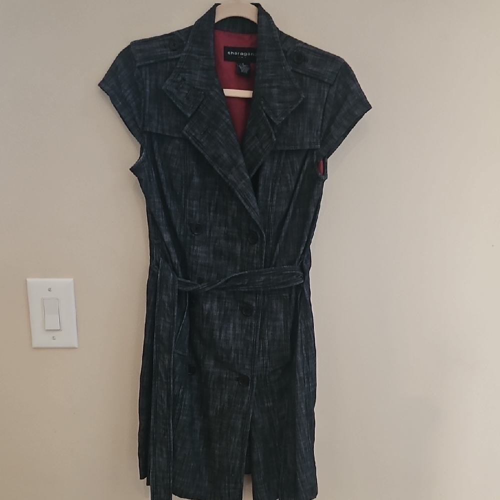 Sharagano Black Mini Dress with Belt